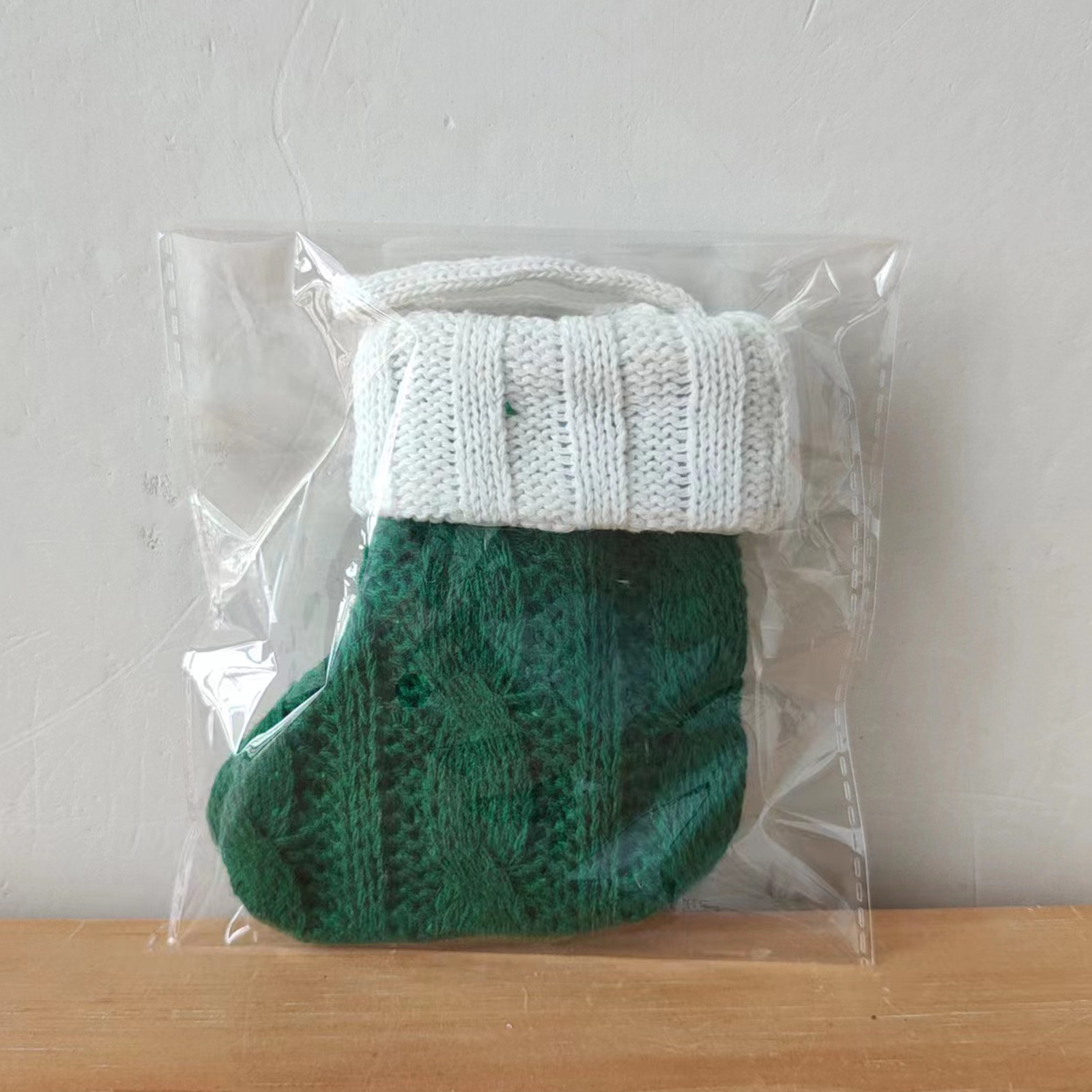 迷你針織聖誕襪 聖誕樹裝飾 糖果袋 聖誕吊飾 12