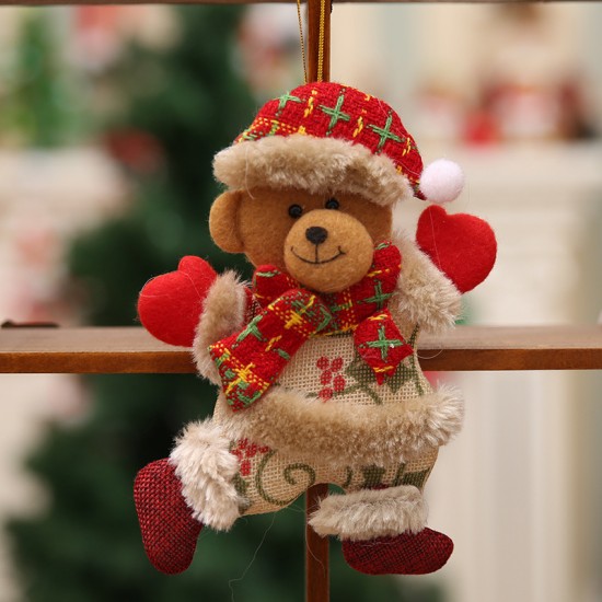聖誕節跳舞玩偶吊飾 聖誕掛飾 聖誕老人 雪人 麋鹿 小熊 聖誕公仔 玩偶吊飾