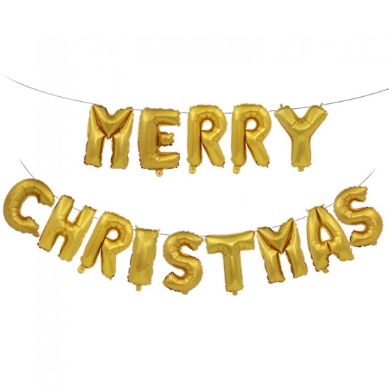 聖誕節字母鋁膜氣球 聖誕快樂 聖誕裝飾 聖誕派對 背景裝飾