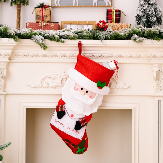 創意造型信封聖誕襪  聖誕老人雪人麋鹿 聖誕裝飾 糖果袋 禮物袋  