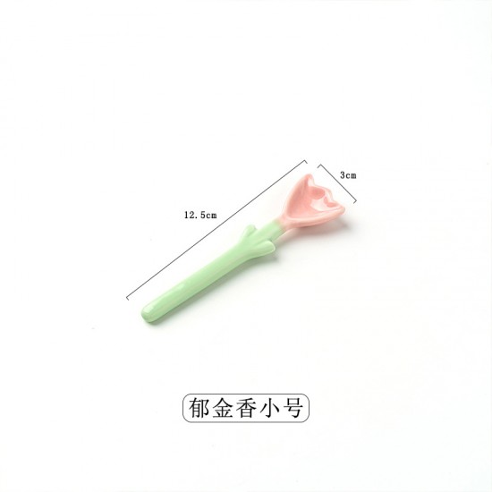 【立體花朵】INS風質感陶瓷匙 - 咖啡甜點多功能湯匙