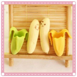 香蕉造型橡皮擦2枚入 mini剝皮香蕉橡皮擦