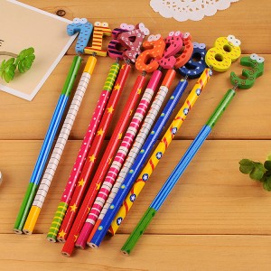 (10入)0-9數字造型木製鉛筆 可愛學生文具獎品