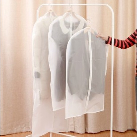 (5入)半透明衣服防塵袋 透明大衣防塵罩 加厚可水洗衣物防塵套