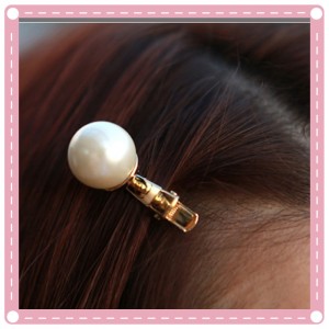(2入)珍珠造型髮夾 一字夾 小鴨夾 瀏海髮夾  髮飾 飾品