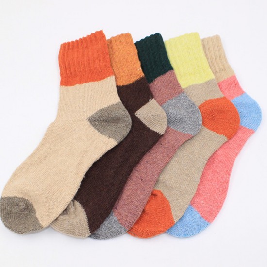 撞色加厚保暖襪 冬季必備保暖襪
