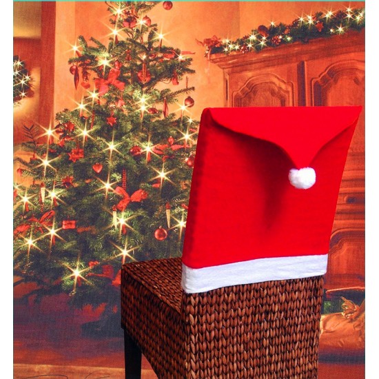 創意聖誕椅套 聖誕裝飾品 派對必備 聖誕帽造型椅套