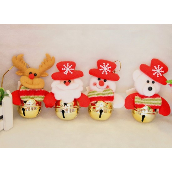 聖誕禮品 鈴鐺聖誕老人 雪人 麋鹿 聖誕用品 聖誕樹裝飾品 聖誕節日贈品