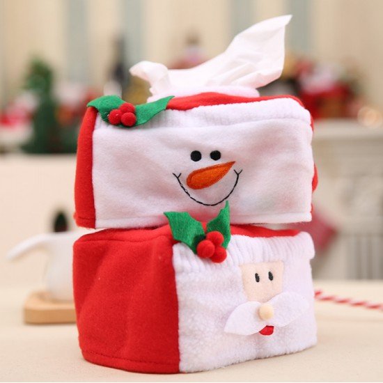 聖誕裝飾品 聖誕紙巾盒 小號聖誕紙巾盒套 聖誕場合裝飾