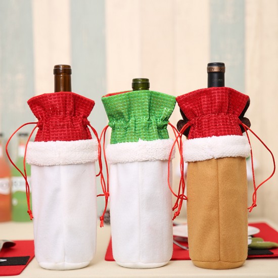 聖誕酒瓶袋 聖誕老人酒袋 聖誕家居裝飾 聖誕用品 