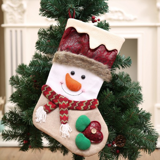 聖誕裝飾禮物 聖誕老人雪人襪子 聖誕禮品 聖誕襪裝飾 聖誕襪子禮物袋