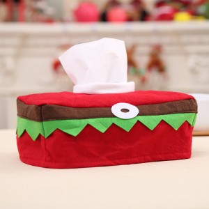 聖誕節長款文藝絨布精靈面紙套 布藝裝飾衛生紙套 家居收納餐巾紙抽取式衛生紙紙盒