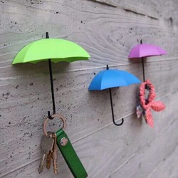 創意DIY強力雨傘造型收納掛勾 居家裝飾必備牆面掛勾 3個裝