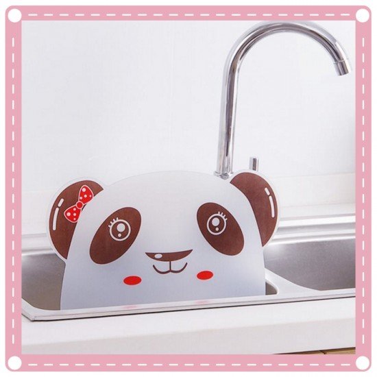 熊貓吸盤水槽擋水板 水槽防潑濺擋板