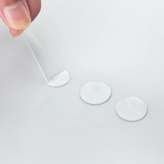 無痕超黏雙面貼70枚入 透明防水圓形貼片 圓點貼