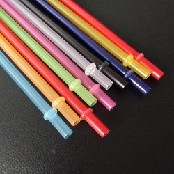 (10入)彩色塑膠硬質吸管 可重複使用