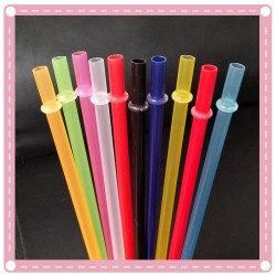(10入)彩色塑膠硬質吸管 可重複使用