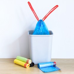 彩色點斷式手提垃圾袋 抽繩垃圾袋 加厚自動收口廚房垃圾袋