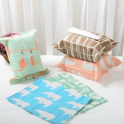 棉麻布藝抽取式衛生紙收納袋 創意可愛動物紙巾套 紙巾盒 面紙套