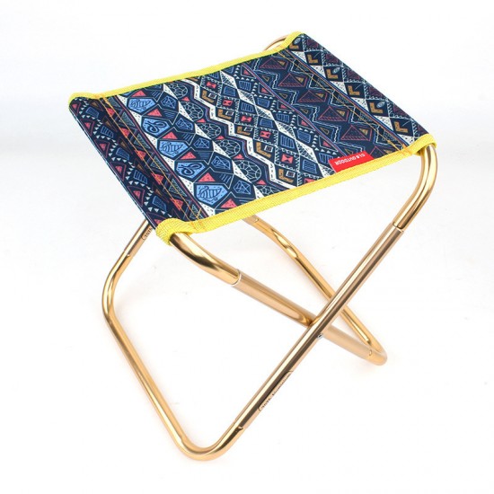 民族風鋁合金折疊椅 戶外必備摺疊小椅子 童軍椅 方便攜帶不占空間 椅子