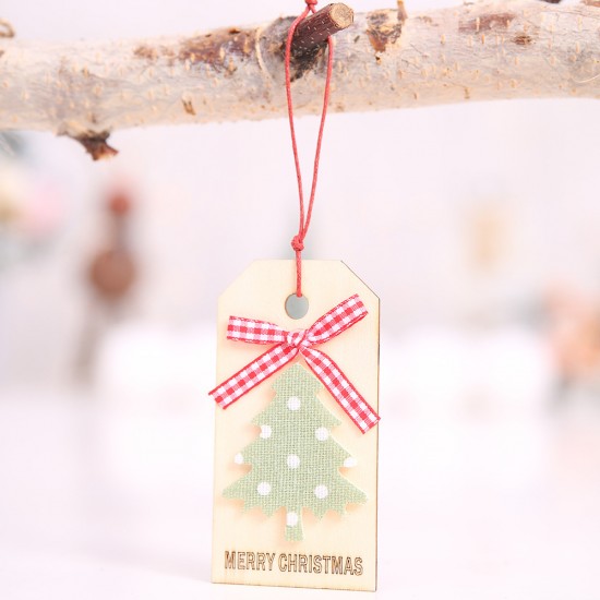 聖誕節必備 創意DIY聖誕樹吊飾 木質聖誕樹小吊飾 聖誕裝飾用品