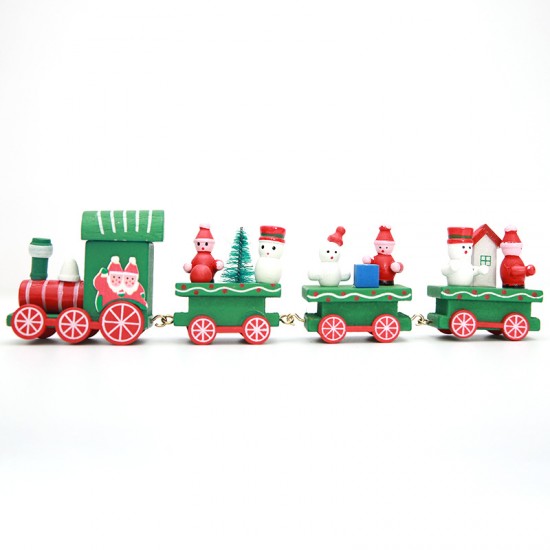 聖誕節必備 木質聖誕小火車 聖誕氣氛裝飾用品
