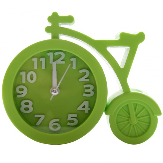 簡約創意自行車造型小鬧鐘 超可愛桌面時鐘 臥室床頭鬧鐘