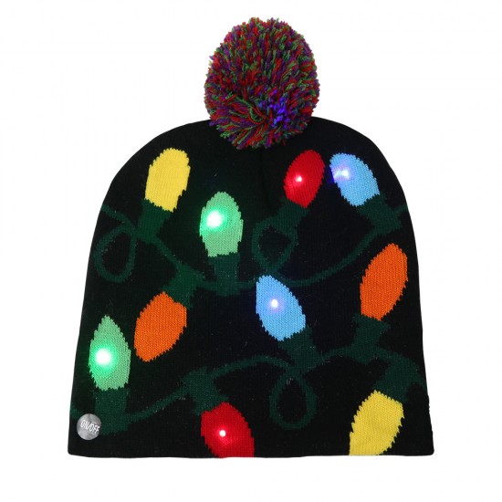 保暖針織LED聖誕帽 可愛聖誕老人雪人針織帽 聖誕節必備