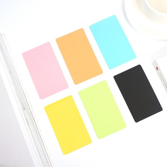 DIY彩色空白小卡片 創意加厚圓角單字卡 留言卡