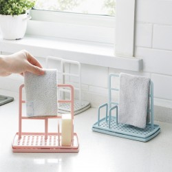 多功能廚房海綿抹布收納架 桌面肥皂毛巾抹布置物架