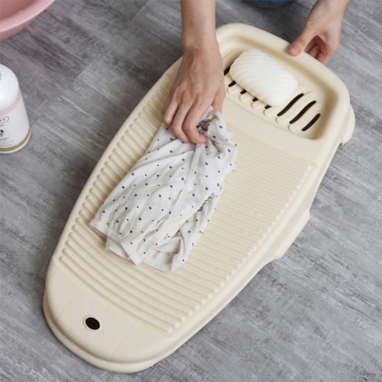 塑膠可掛式洗衣板 固定防滑搓衣板 簡約素色洗衣板