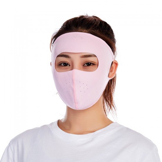 冰絲全臉防曬透氣口罩 機車族必備面罩 戶外防風防塵口罩