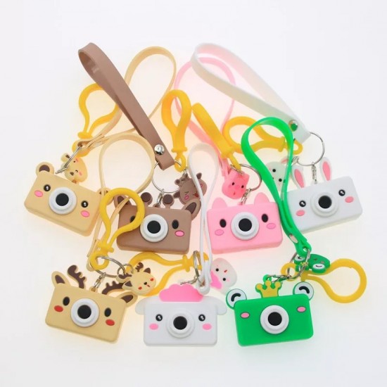 兒童相機造型鑰匙圈 可愛動物造型鑰匙圈 超萌鑰匙扣 小吊飾