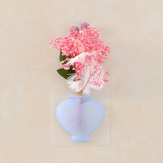 壁掛式矽膠花瓶 居家裝飾小花瓶牆貼 創意矽膠花瓶貼