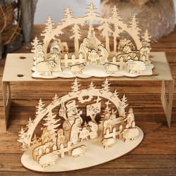 DIY聖誕節木質裝飾用品 創意立體木質裝飾用品 聖誕節必備擺設