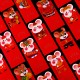 可愛老鼠拜年紅包袋 創意鼠年紅包袋 封口設計老鼠造型紅包袋 6個裝