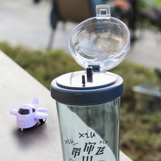 創意飛機隨手杯 學生塑膠水壺 創意飛機玩具水壺