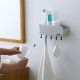 壁掛式牙刷置物架 多功能牙刷漱口杯收納架 牙刷架 浴室必備置物架