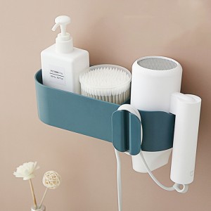 壁掛式吹風機架 創意浴室吹風機置物架 浴室多功能置物架