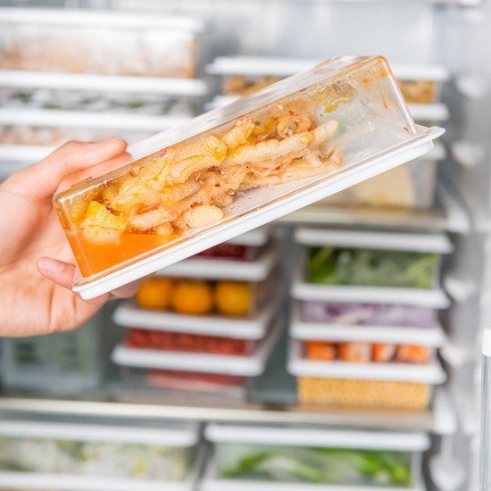 透明塑膠保鮮盒 廚房必備冰箱保鮮盒 長方形多尺寸儲物盒