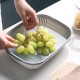 簡約雙層瀝水籃 蔬果塑膠洗菜籃 居家必備水果盤 雙層水果籃