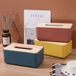 簡約木蓋抽取式面紙盒 北歐風桌面衛生紙收納盒 創意車用抽取面紙盒