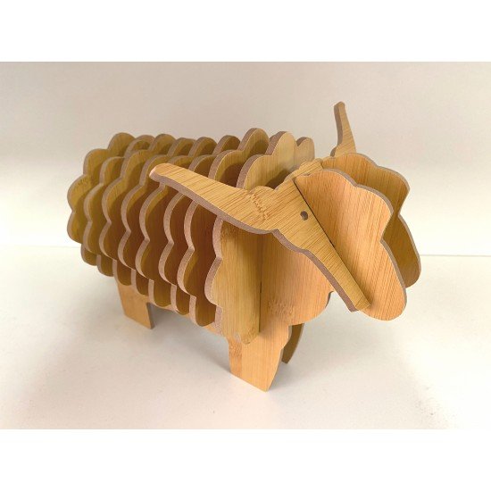 動物造型隔熱墊組 創意小牛小羊木製隔熱墊 廚房必備隔熱墊