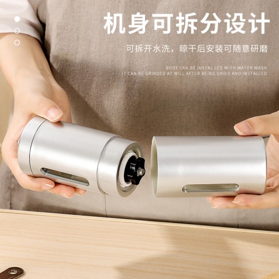 手動式不鏽鋼磨豆機 咖啡豆研磨器 手動磨咖啡豆機 方便攜帶磨豆機