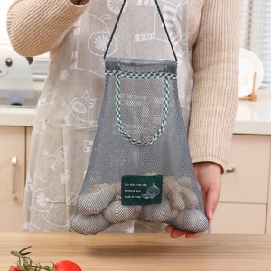 壁掛式蔬果收納網袋 創意鏤空儲物袋 廚房浴室客廳必備掛袋 收納袋