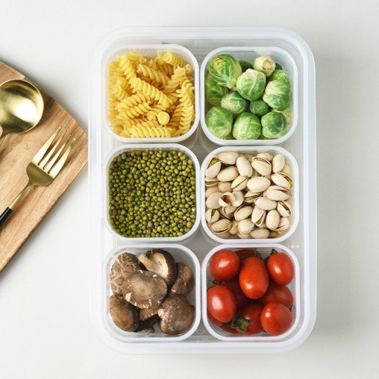 分隔收納保鮮盒 廚房必備蔬果收納盒 瀝水儲物盒 食物冰箱收納盒