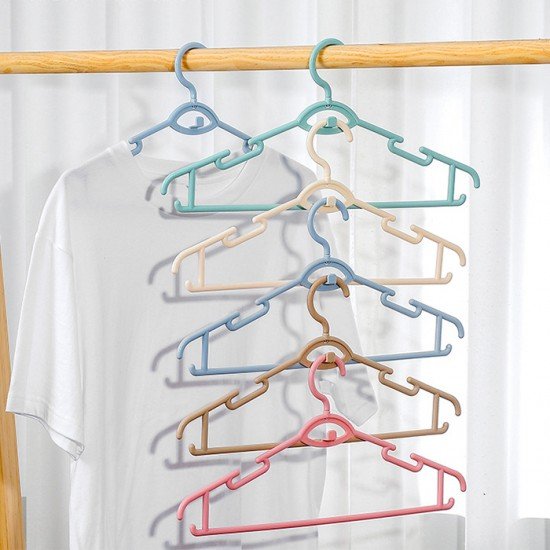 創意多功能疊掛衣架 塑膠成人防滑衣架 居家必備衣櫃衣架 防滑無痕衣架 10個裝