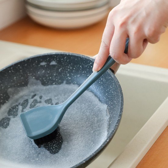 創意雙色長柄清潔刷 居家必備去污洗鍋刷 可掛式多功能小刷子