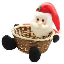 聖誕節必備 派對裝飾手工編織籃 立體娃娃糖果餅乾禮物籃 水果籃