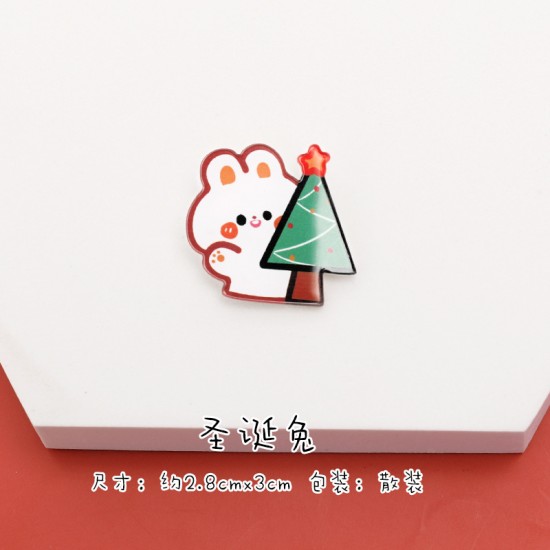 可愛聖誕系列造型徽章 創意造型聖誕節必備小裝飾 壓克力胸針